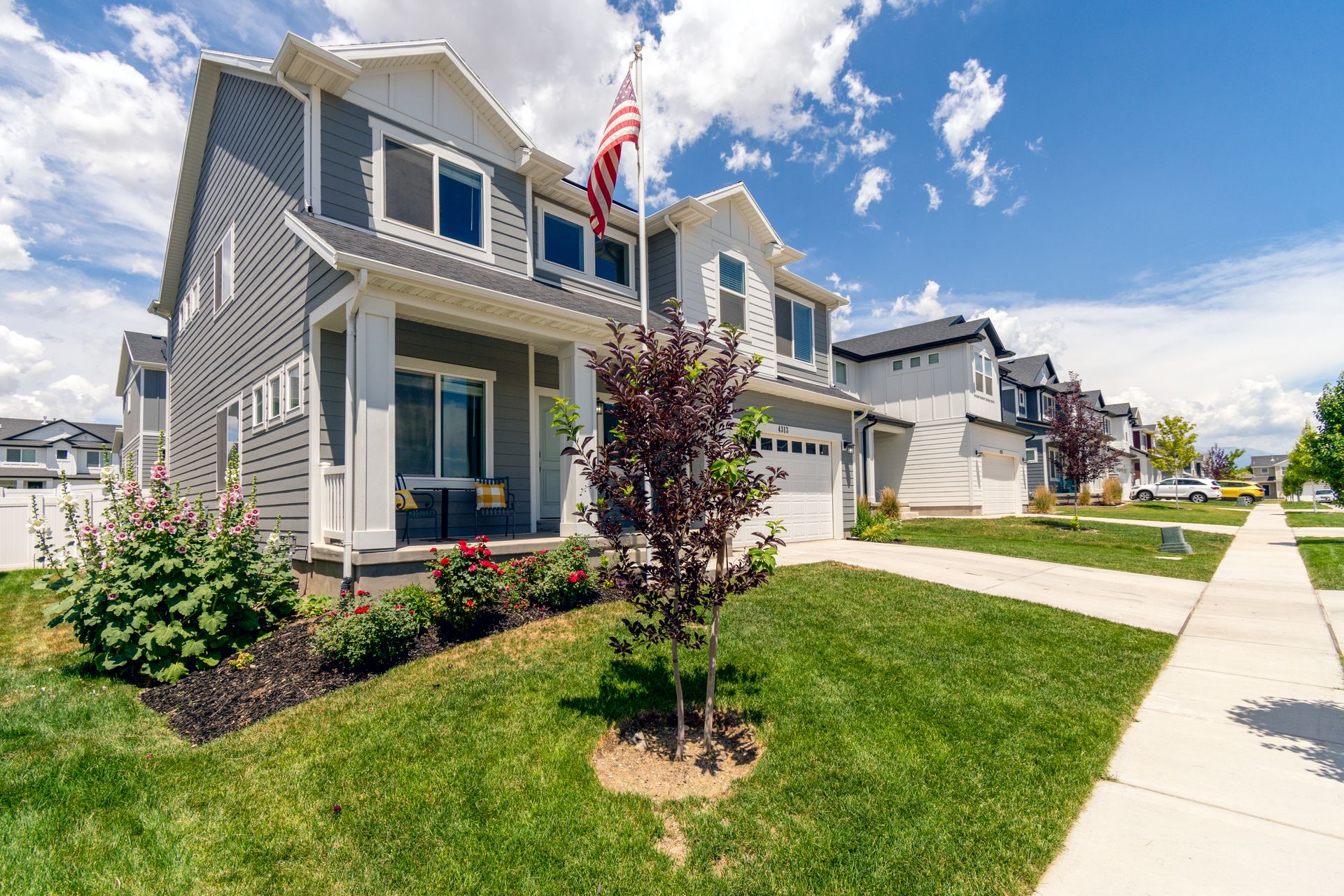 Craftsman-style new construction home in a Santaquin, Utah subdivision